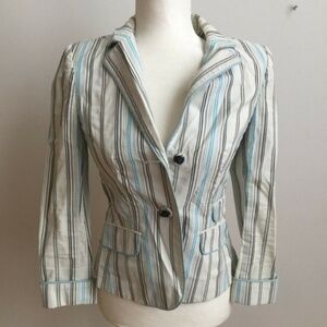 GIVENCHY Striped Nautical Sz 38 US XSmall Blazer